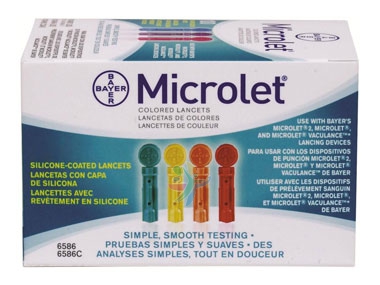 Bayer Diabete Linea Controllo Glicemia Microlet Lancets 25 Lancette Pungidito